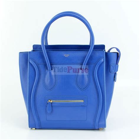 celine mini luggage royal blue